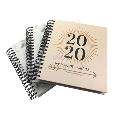 Luxury novelty wire-o binding A4 spiral journal and notebook printing 