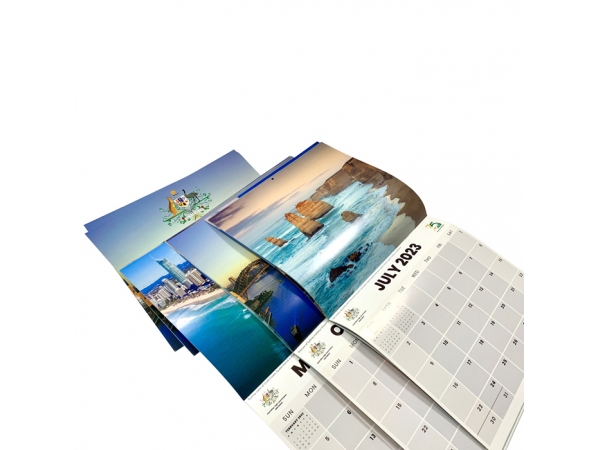 What paper is usually used for printing calendars?