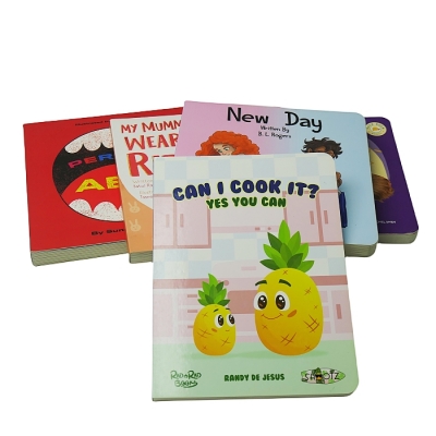 Print on demand children board books cook learning book for kids custom board book printing