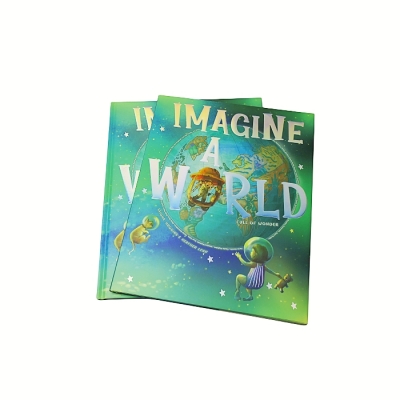 Kids/children book printing silvery gold foil stamping hardcover book magic book printing service