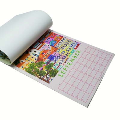 Custom high quality print calendars colorful illustration wall calendar 2024