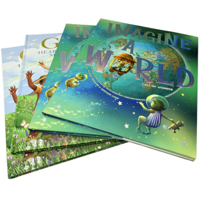 Silver Foiling Picture Book Custom Hardback Story Photo Hardcover Book Printing Service