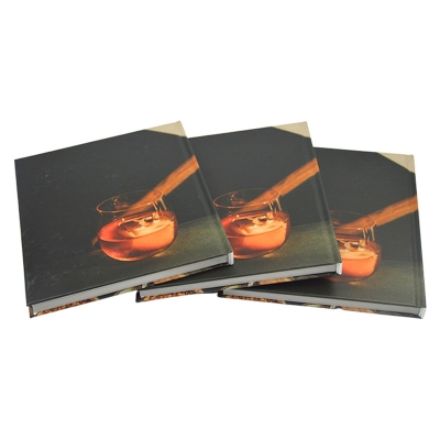 China Printing Factory Custom Case Bound Hardcover Menu Recipe Cookbook Printing