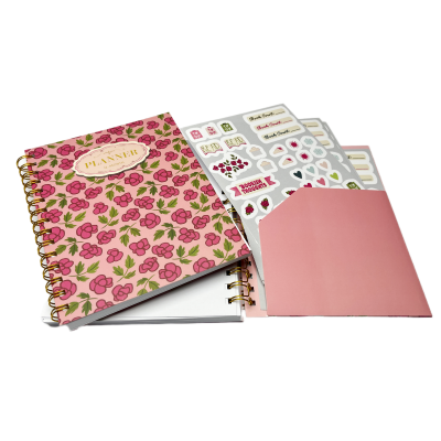 Gold Stamping Spiral Book Custom Journal Agenda Calendar Notebook Printing
